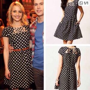 Anthropologie Maeve Nikola Polka Dot Retro Style Dress ASO As Seen On Glee Quinn